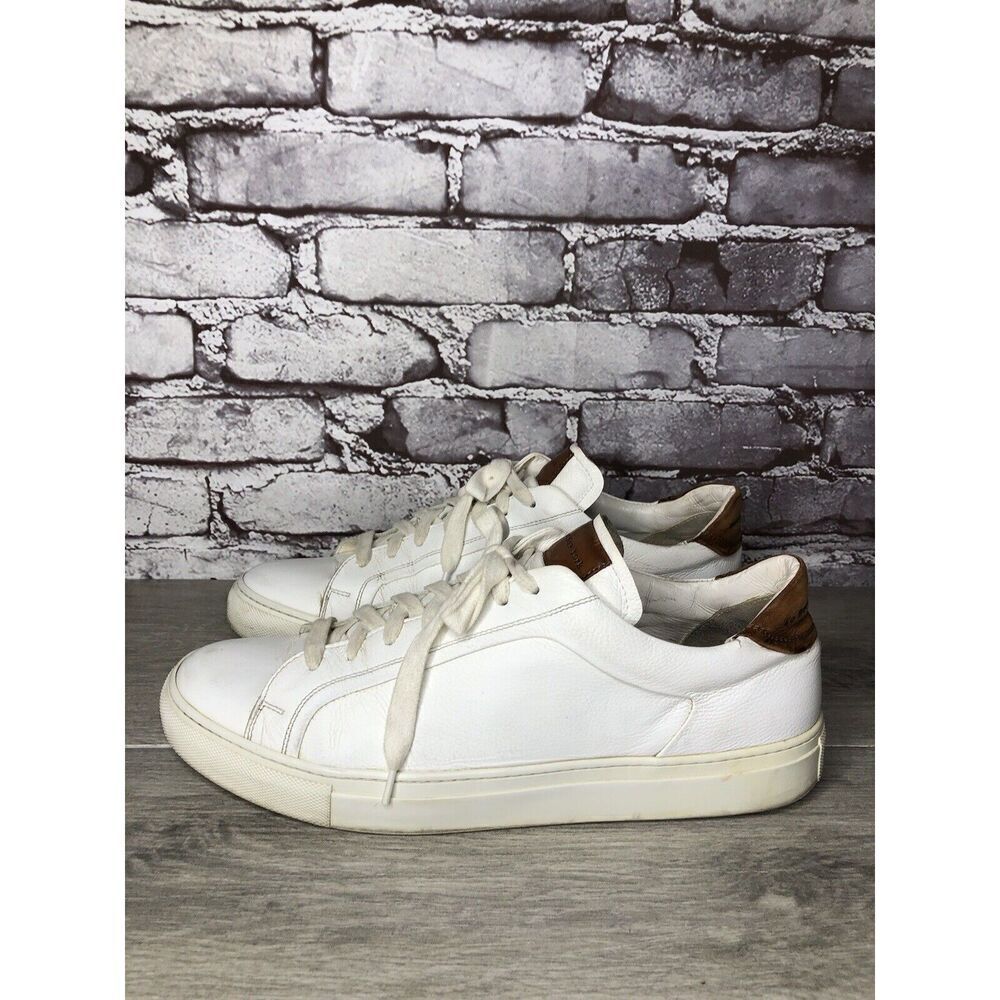 To Boot New York Adam Derrick White Leather Handmade Sneakers Men Sz 10M US/43EU